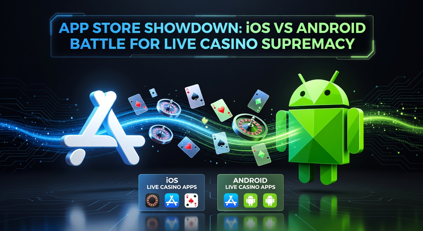 Comparison chart of iOS and Android live casino app performance metrics, including latency, battery usage, and user ratings