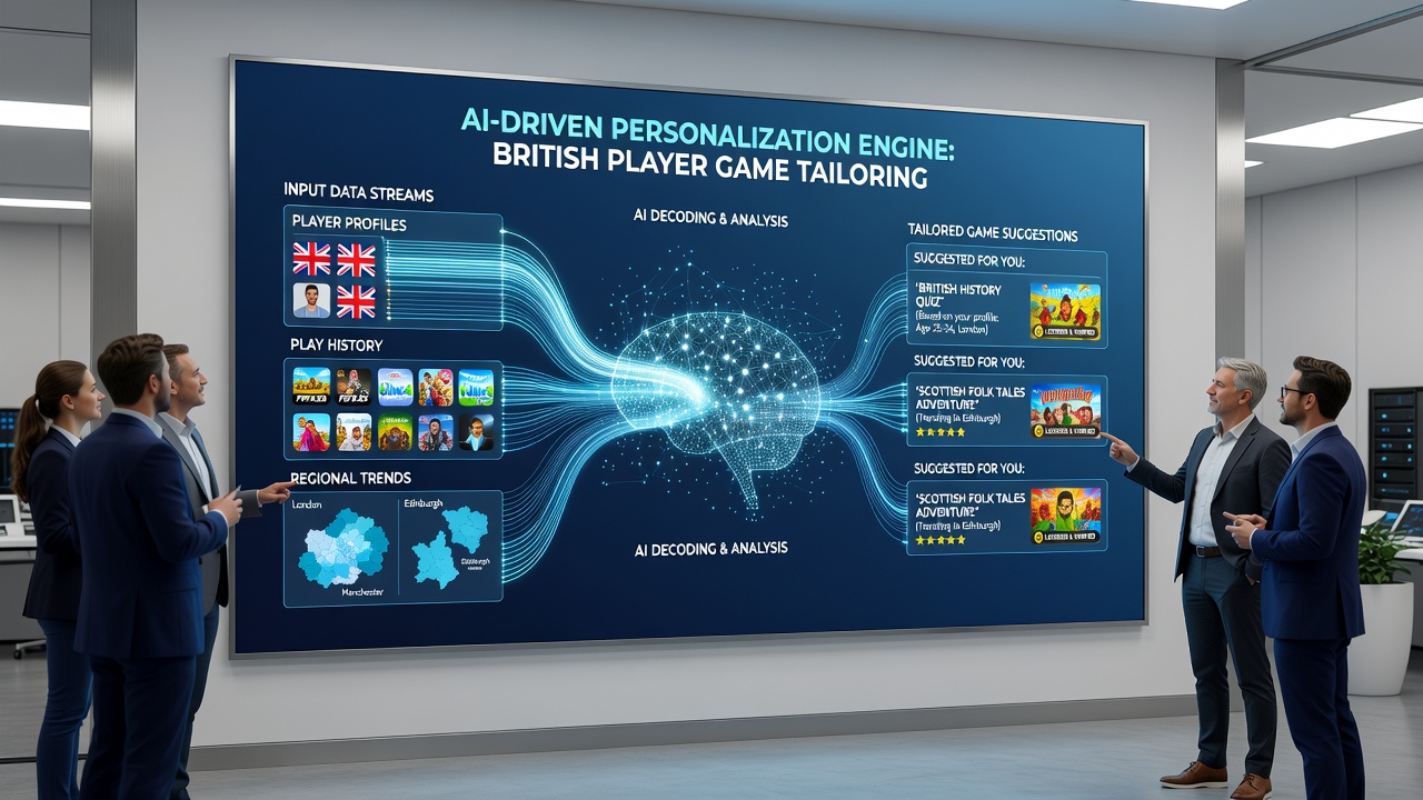 Mobile device showing tailored casino game suggestions generated by AI algorithms