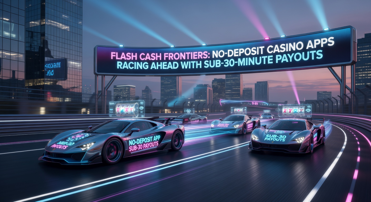 Graph showing payout speed comparisons between traditional casinos and no-deposit apps, with bars racing toward sub-30-minute marks