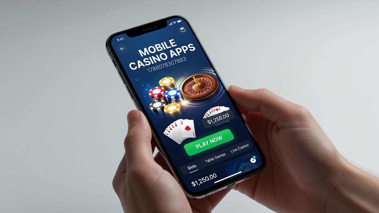 Users engaging with casino applications on mobile devices in different settings