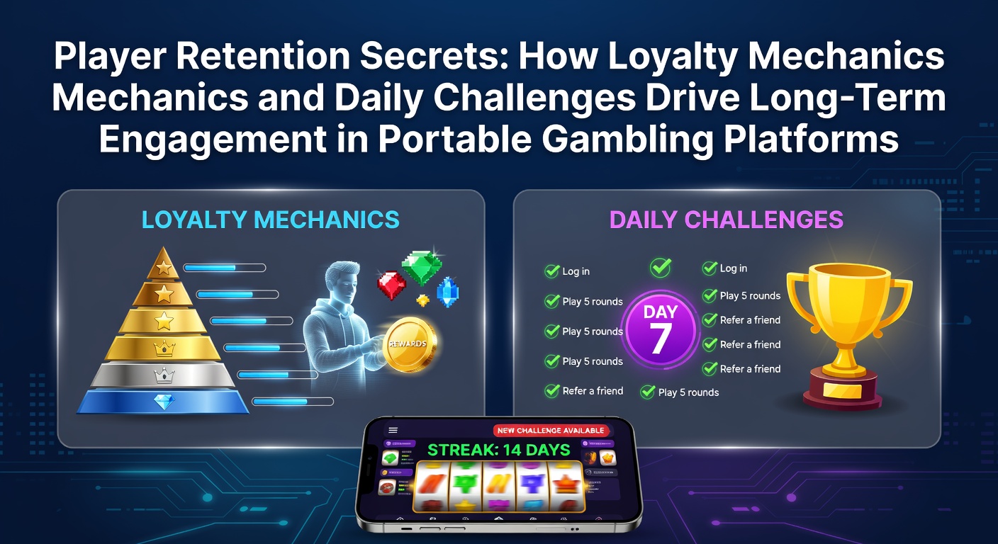 Mobile gambling app interface showing loyalty points and daily challenge progress bars