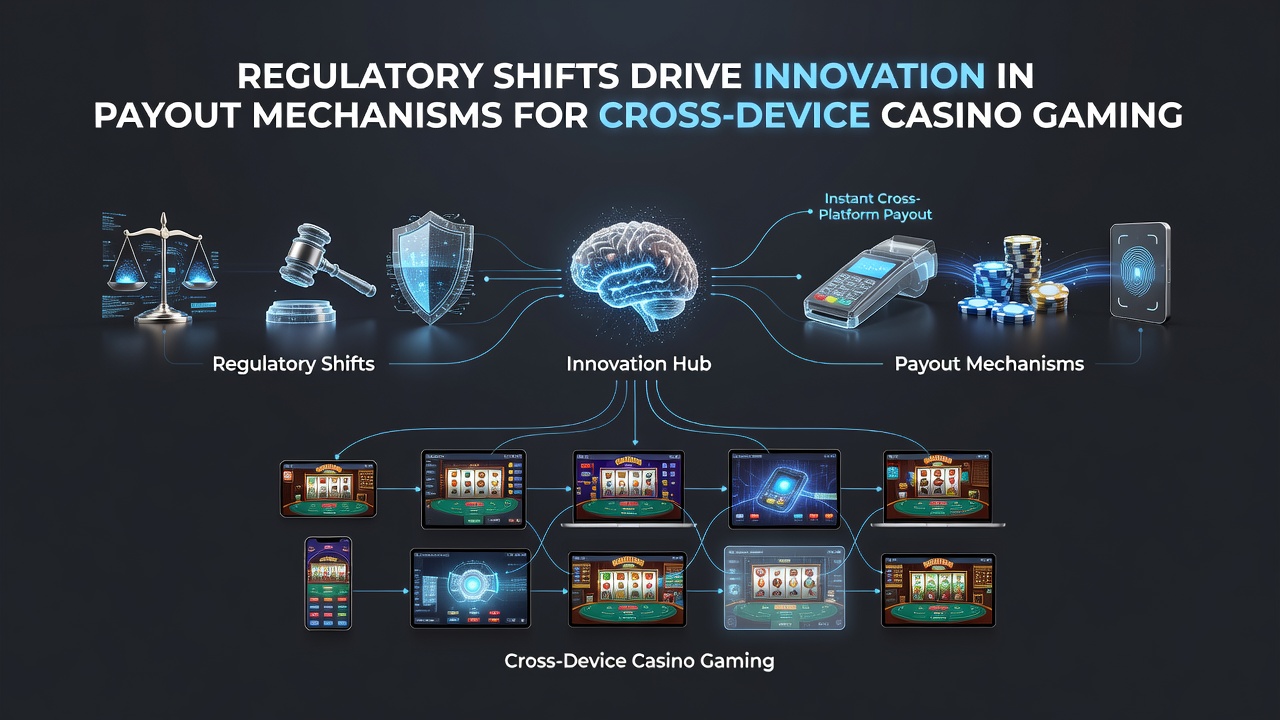 Secure payout dashboard illustrating regulatory-compliant transaction flows on multiple devices