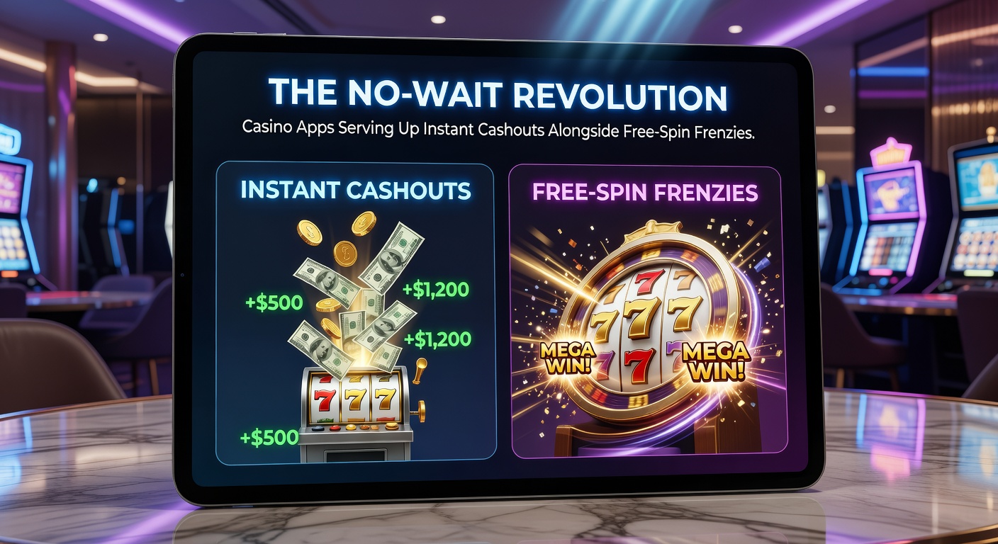 Dynamic graphic of free spins exploding on a slot machine screen with cashout confirmation popping up instantly